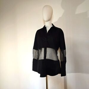 ZARA Loose Fit Semi-Sheer Shirt NWT